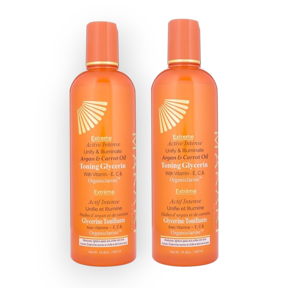 2-Piece Makari Extreme Argan & Carrot Oil Toning Glycerin With Vitamin E,C 500ml - Picture 1 of 1